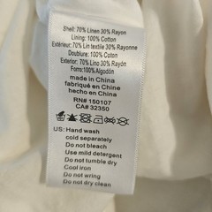 NWT Rusty Maxi Dress Women&rsquo;s Large White With Wheat Colored Shapes Boho Beachy