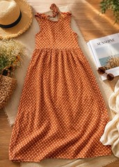 Carly Jean Maxi Size Small 🍂 Rust & Romance Floral Dress