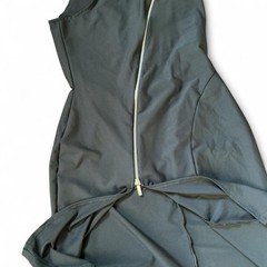Badinka Black Sleeveless High Neck Bodycon Knee Length Zip Dress XL