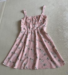 Trixxi Womens Sleeveless Pink White Yellow Green Floral Dress Sz SJ Pre-owned