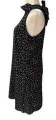 Banana Republic Women’s Halter Black White Patterned Shift Dress W/ Bow Size 0