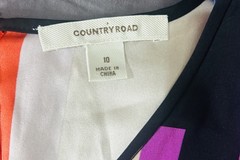 Country Road Shift Dress Colour Block 100% Silk – Size AU/UK 10 US 6 (003)