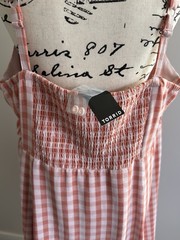 Torrid Midi Button Front Dress Orange White Size 1X NWT