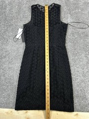 Cynthia Steffe Dress Womens 2 Black Cotton Embroidered Blouson New