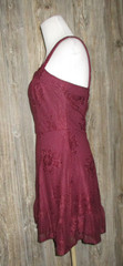 Speechless NWT Wine Sleeveless Princess Seam Ruffle Lace Dress Juniors Size S