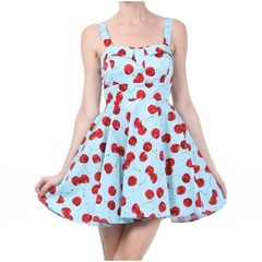 Ixia Cherry Retro Pinup Fit and Flare Dress