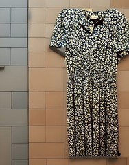 SALE! Vintage Blue/White Cottage Core Floral A-Line Via Saint Andrea Dress