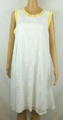 Madison Leigh White Lace Overlay Swing Dress Women&rsquo;s Sz 2XL Polyester Blend NWT