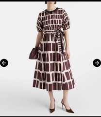 Max Mara-&lsquo;S Max Mara Printed cotton poplin midi dress 8