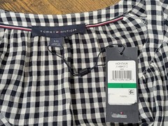 Tommy Hilfiger Black and White Gingham Dress LARGE Preppy Feminine Designer Chic