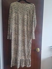 Daisy Street Dress Size 12 Midi Long Leopard Print Work Party Spring Summer