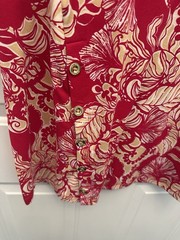 Lilly Pulitzer Maddox Straight Dress L Island Vibes Poinsettia Red UPF 50+