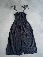 Universal Thread Smocked Tie-Strap Button-Front Mini Dress