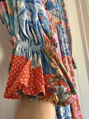 SPELL & THE GYPSY Cha Cha Patchwork Midi Dress Boho size M Jewel Colorway