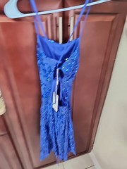 ODIZLI Sexy Spaghetti Straps Sparkly Sequins Bodycon Mini Party Dress , XS NWT