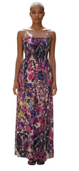 CACHE MULTICOLOR FLORAL PRINT WOMEN’S MAXI DRESS SIZE SMALL.