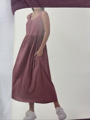 Frye Women&rsquo;s Easy Button Front Side Pockets & Comfy Fit Dress Wistful Mauve XL