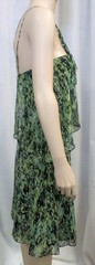 BCBGMAXAZRIA Kaia Cocktail Silk Party Dress Green Halter Shift Med NWT $278