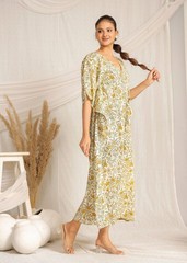 Handmade Cotton Kaftan | Block Printed | Boho Resort Wear Printed Dress