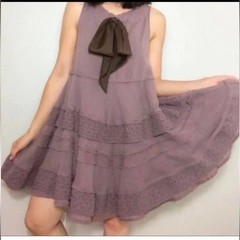 Anthropologie Zeharvale Flounced Mocha Swing Dress EUC Size 4