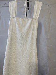 Women’s White 8/10 Cotton Full Length Dress
