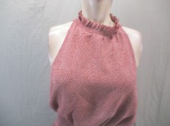 NWT OLIVIA GREY Size M Womens Lightweigh Halter Sleeveless Ruffle Mini Dress 576