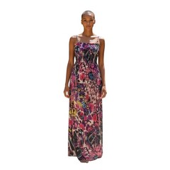 CACHE MULTICOLOR FLORAL PRINT WOMEN’S MAXI DRESS SIZE SMALL.