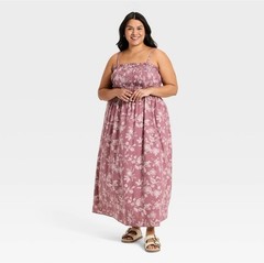Women&rsquo;s Sleeveless Ruffle Maxi Floral Sundress – Universal Thread 1X