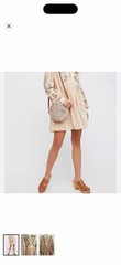 Free People Mia Velvet Embroidered Mini Dress Size M Floral Fall Winter Festival