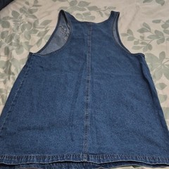 Paul Harris Denim Womens Blue Denim Floral Embroidered Shift Dress Pockets L