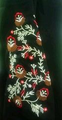 MAI & FUN Middle Eastern Moroccan Arabic Style Black Floral Kaftan Dress Size XL