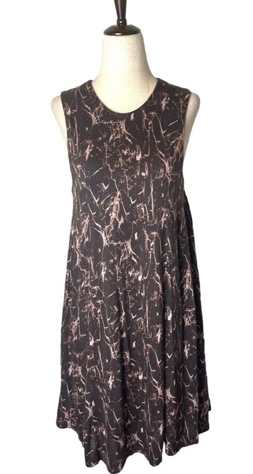 Silence + Noise UO Dress Women Small Purple Marbled Print Swing Tunic Mini NWT
