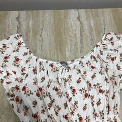 J For Justify Juniors Size 2X White Floral Print Maxi Dress Cottagecore