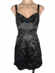 Cami Slip Dress Bodycon Dress Vintage 90s y2k Black Skintight Grunge Goth Mini
