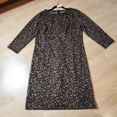 NWT Talbots Ponte Faux Leather Trim A-Line Sheath Dress Fall Leopard Size 10