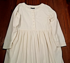 TRUE VINTAGE « RUMBA » OFF WHITE IVORY BOHO COTTAGECORE COTTON DRESS