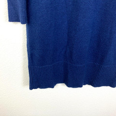 Old Navy Fair Isle Sweater Dress Size S Navy Blue Cotton Blend Mock Neck