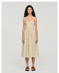 NEW Sandro Floral print V-neck Strapless Dresses + belt Women&rsquo;s