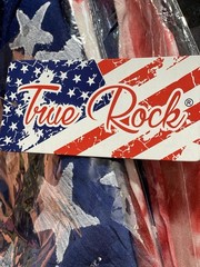 TRUE ROCK American Flag Dress Patriotic Stars & Stripes Tie Dye Sleeveless OS