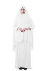 2pc Muslim Women Prayer Dress Overhead Maxi Hijab Khimar Skirt Abaya Arab