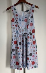 ModCloth Hot Air Balloon Fit & Flare Retro Inspired Whimsical Dress Small