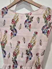 Max Studio Floral Butterfly Print Stretch Sleeveless Sheer Dress Size Small
