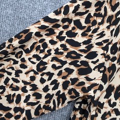 ASOS Animal Print Mini Dress Drop Waist Ruffle Hem Mob Wife Edgy Glam Size 8