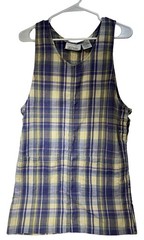 Casey & Max Plaid Cotton Sleeveless Dress Size M
