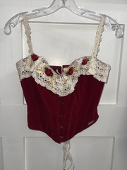 Lacemade Cherry Bite Corset Size Medium NWT!