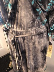 NWT Double D Ranch Gray Embroidered Studded Drop Waist Dress Size- Medium