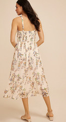 NWT maurices Bare Floral Cutout Cinch Front Midi Dress