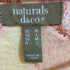 Naturals d&co Chevron Knit Midi Dress Side Slit Boho Coastal Resortwear Cruise M