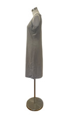 Worn one Classic Tommy Hilfiger gray v neck sheath dress 8 slight stretch