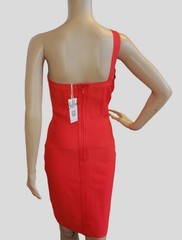 BELLA BARNETT SZ M RED CUT OUT BANDAGE BODYCON DRESS STRETCH NWT USA SELLER